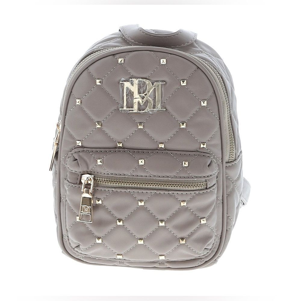 Badgley Mischka  Elegant Gray Quilted Backpack NWT